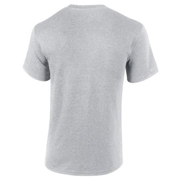 🆕 GILDAN ADULT ULTRA COTTON ROUND-NECK SHORT SLEEVE T-SHIRT - HEATHER GREY - Picture 2 of 5
